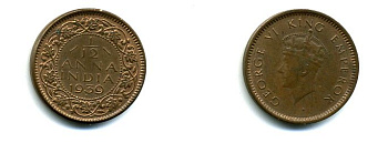 ИНДИЯ 1/12 АННЫ 1939 57-322