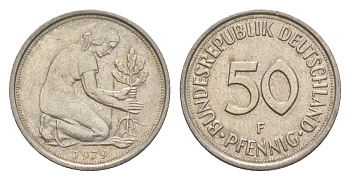 ФРГ 50 пфеннигов 1979 F KM 109.2, J. 384a медно-никель 4632-164