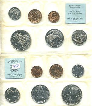 Новая Зеландия официальный набор из 6 монет 1968     PROOFLIKE  1-6-2-01