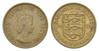 Джерси 1/4 шиллинга 1966 900 лет Норманское завоевание KM 27 никель латунь aUNC 4647-738