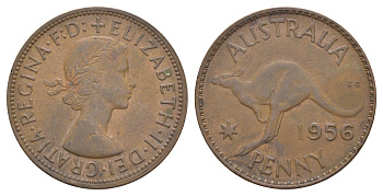 Австралия 1 пенни 1956 KM 56 бронза 3897-1233