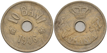 Румыния 10 бани 1906 Кароль I (1881-1914) KM 32 медно-никель 4141-424
