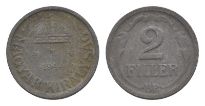 Венгрия 2 филлера 1944 BP KM 519 цинк 4658-362