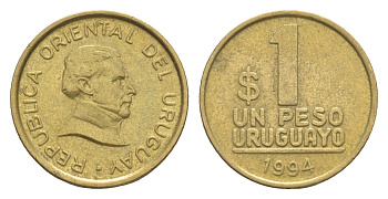 Уругвай 1 песо 1994 KM 103.1 алюминиевая бронза 4649-627