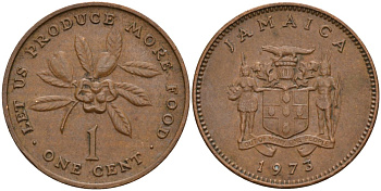 Ямайка 1 цент 1973 KM 51 бронза 4143-512