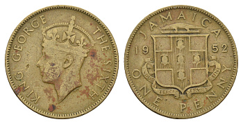 Ямайка 1 пенни 1952 Георг VI (1936-1952) KM 35 никель латунь 4688-1034