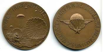 Франция медаль XX век парашютисты, бронза 00-00