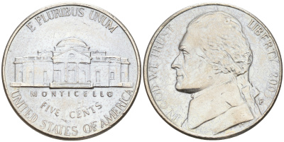 США 5 ЦЕНТОВ 2003 P ДЖЕФФЕРСОН KM A192 медно-никель 190-215