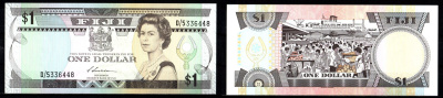 Фиджи 1 доллар ND (1987) Pick 86 a бумага UNC (пресс) 8608-10-3-1