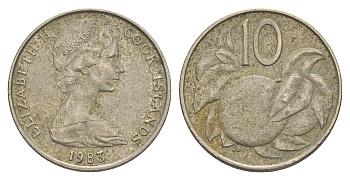 Острова Кука 10 центов 1983 KM 4 медно-никель 4631-1113
