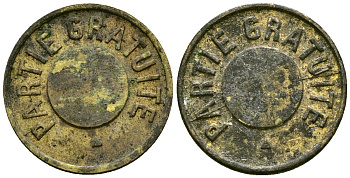 Франция жетон XIX-XX век вход на вечеринку латунь 4166-1333