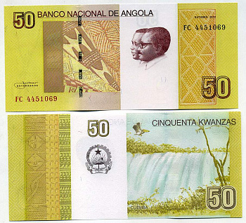 Ангола 50 кванза 2012 Антонио Агостиньо Нето, Жозе Эдуарду душ Сантуш Pick 152 бумага UNC (пресс) 448-95-3