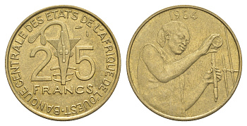 Западная Африка (BCEAO) 25 франков 1984 Центральный банк государств Западной Африки KM 9 алюминиевая бронза 4642-257