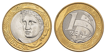 Бразилия 1 реал 2013 KM 652a биметалл UNC 4646-142