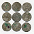 ПОЛЬША ЛОТ ИЗ 9 МОНЕТ В ПОЛТАРАК XVII век серебро M12-3-5