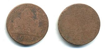 Бельгия 2 сантима до 1919 KM 36 медь 58-166