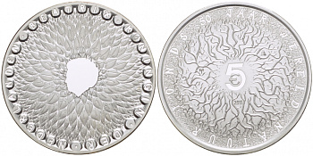 НИДЕРЛАНДЫ 5 ЕВРО 2011 50 ЛЕТ ВСЕМИРНОМУ ФОНДУ ДИКОЙ ПРИРОДЫ, ДИАМЕТР 33 ММ., ВЕС 15,5 ГР., ТИРАЖ 17500 ЭКЗ. KM NEW серебро PROOF 05-099-32