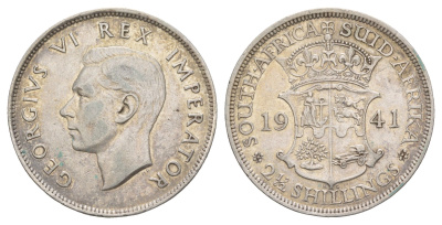 ЮАР 2 1/2 шиллинга 1941 Георг VI (1936-1952) KM 30 серебро 413-3631