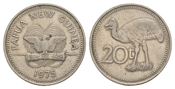 Папуа-Новая Гвинея 20 тойя 1975 KM 5 медно-никель 4656-657