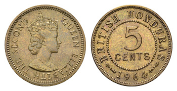 Британский Гондурас 5 центов 1964 KM 31 никель латунь 4668-812