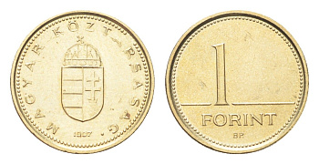 Венгрия 1 форинт 1997 KM 692 никель латунь UNC 4705-1147