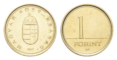 Венгрия 1 форинт 1997 KM 692 никель латунь UNC 4705-1147