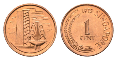 Сингапур 1 цент 1973  KM 1 бронза  UNC  M82-02