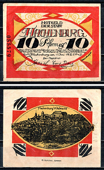 Хахенбург (Пруссия, Гессен-Нассау) 10 пфеннигов 1921 7556-73-3-1