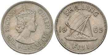 Фиджи 1 шиллинг 1965 KM 23 медно-никель 4620-144