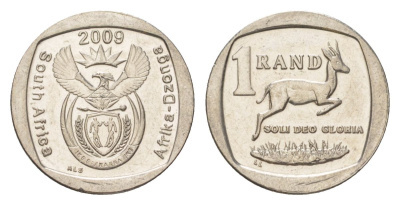ЮАР 1 ранд 2009 KM 468 медь плакированная никелем 4627-532