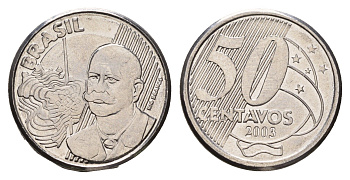 Бразилия 50 сентаво 2003 KM 651 медно-никель 4688-221