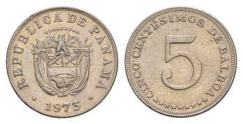 Панама 5 сентесимо 1973 KM 23.2 медно-никель 4655-856