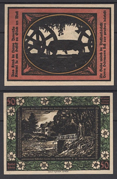 Кальбсрит 50 пфеннигов 1921 Grabowski 671.1-8/12 бумага UNC (пресс) 8601-26-1-2