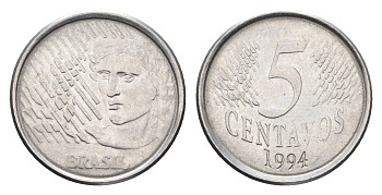 Бразилия 5 сентаво 1994 KM 632 нержавеющая сталь 4664-519