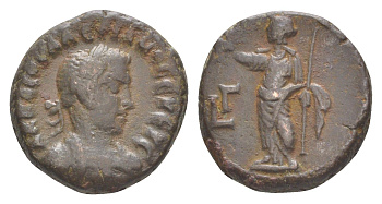 Римская Империя, Провинция Египет тетрадрахма 255-256 Валериан I, бюст императора/Эйрена, персонификация Мира, Александрия, (из старой нидерландской коллекции) Dattari 5150 биллон 1100-9-45