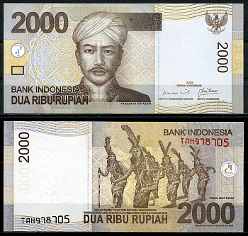 Индонезия 2000 рупий 2009 Pick 148a бумага UNC (пресс) 446-26-8-2