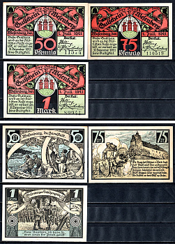 Везенберг в Мекленбурге (Мекленбург-Стрелиц) набор из 3 нотгельдов 1921 2193-52-1-1