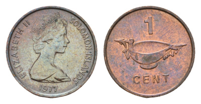 Соломоновы острова 1 цент 1977 чаша KM 1 бронза UNC 4164-811