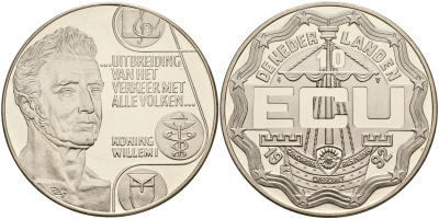 Нидерланды 10 экю 1991 Виллем I медно-никель UNC 1066-2-21