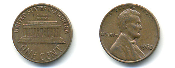 США 1 ЦЕНТ 1968 ЛИНКОЛЬН KM 201 медь цинк 89-514