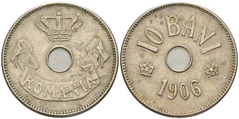 Румыния 10 бани 1906 Кароль I (1881-1914) KM 32 медно-никель 98-1114