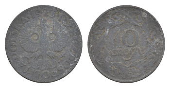 Польша 10 грошей 1923 Y 36 цинк 4636-414