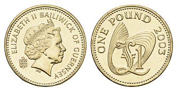 Гернси 1 фунт 2003 KM 110 никель латунь UNC 4660-846