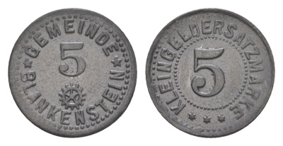 Бланкенштайн 5 пфеннигов ND Funck 46.3, Men05 2945.1, Men18 3770.1 цинк 1527-315