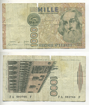 Италия 1000 лир 1982 Дворец дожеи?, Марко Поло Pick 109b 7553-14-1