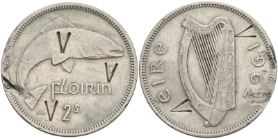 Ирландия 2 шиллинга = 1 флорин 1962 KM 15a медно-никель 4150-944