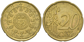 Португалия 20 евроцентов 2005 INCM KM 744 нордик aUNC 4529-1243