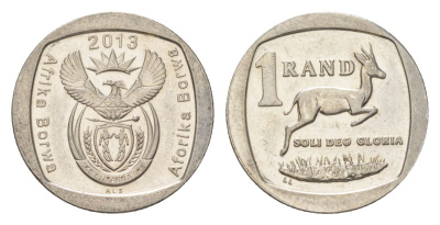 ЮАР 1 ранд 2013 KM 504 медь плакированная никелем 4627-565