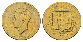 Ямайка 1 пенни 1940 KM 32 никель латунь 4628-442