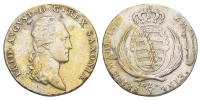 Саксония 2/3 талера 1817 IGS, Фридрих Август I (1806-1827) KM 1052 серебро 1521-235